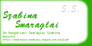 szabina smaraglai business card